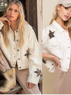 POL Frankie Denim Star Jacket
